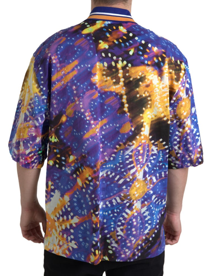 Luminaire Print Baumwoll-Polo-Top Herren-Shirt