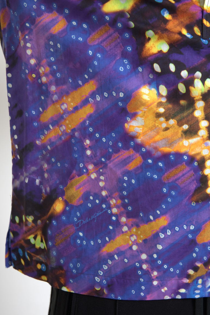 Luminaire Print Baumwoll-Polo-Top Herren-Shirt