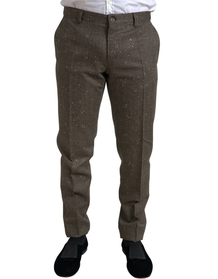 Braun Wolle Kleid Skinny Männer Hose Hose