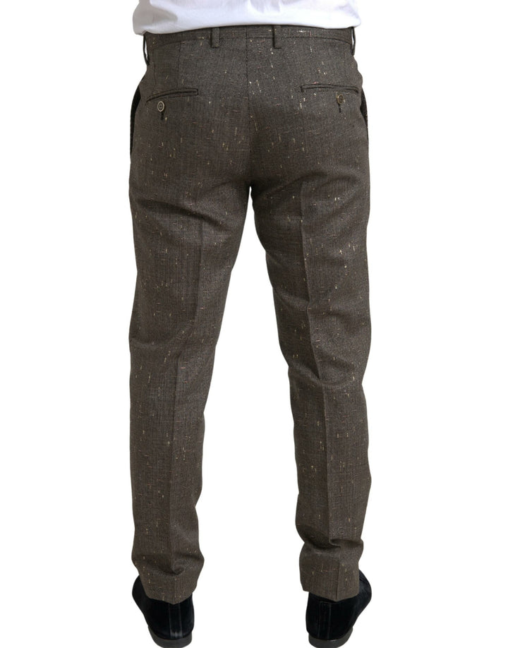 Braun Wolle Kleid Skinny Männer Hose Hose