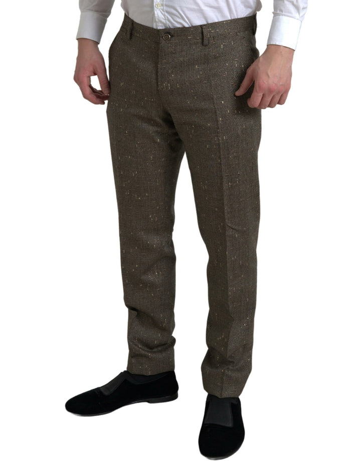 Braun Wolle Kleid Skinny Männer Hose Hose