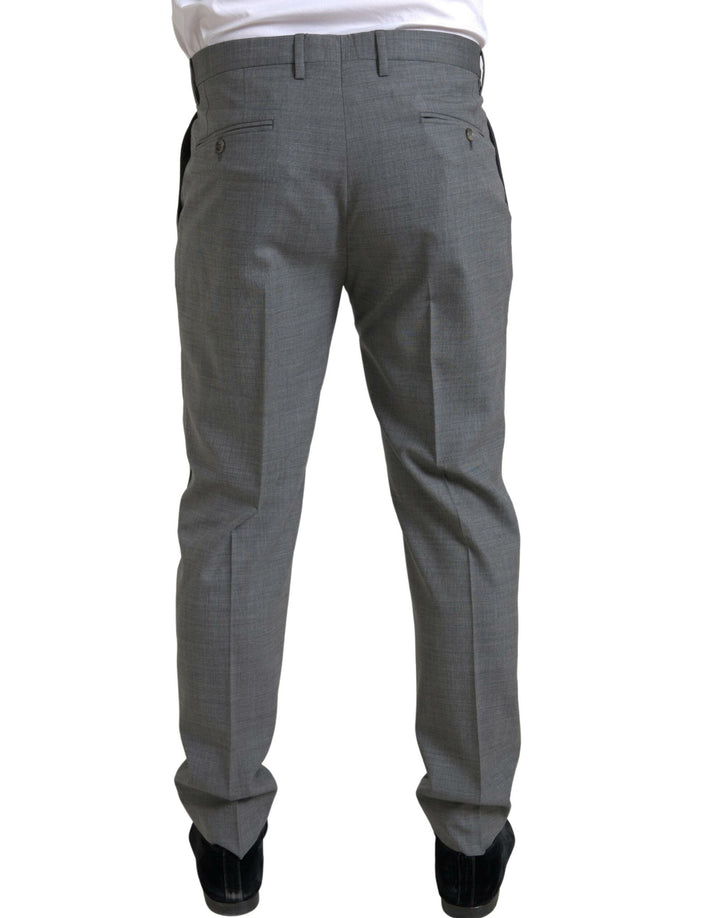 Elegant skinny wool dress pants in gray
