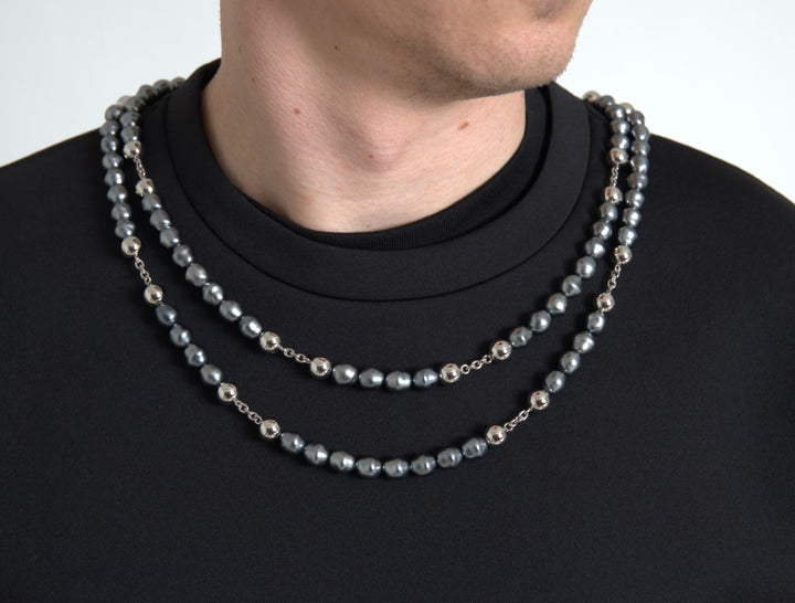 Casual T-shirt with embellished neckline