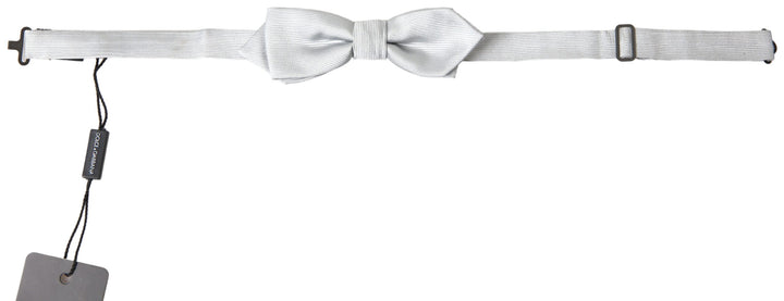 Elegant silk bow tie in grey