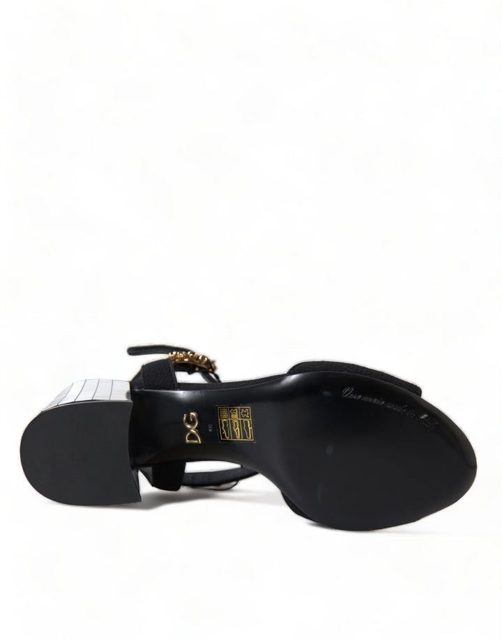 Schwarze Kristalle Riemchensandalen Schuhe