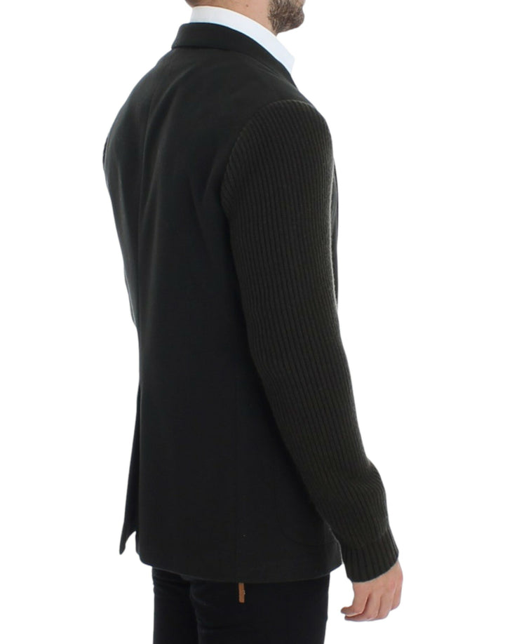 Grüner Kaschmir-Blazer mit zwei Knöpfen