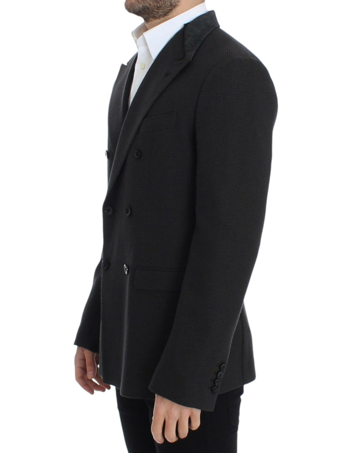 Brauner schmal geschnittener Wollblazer