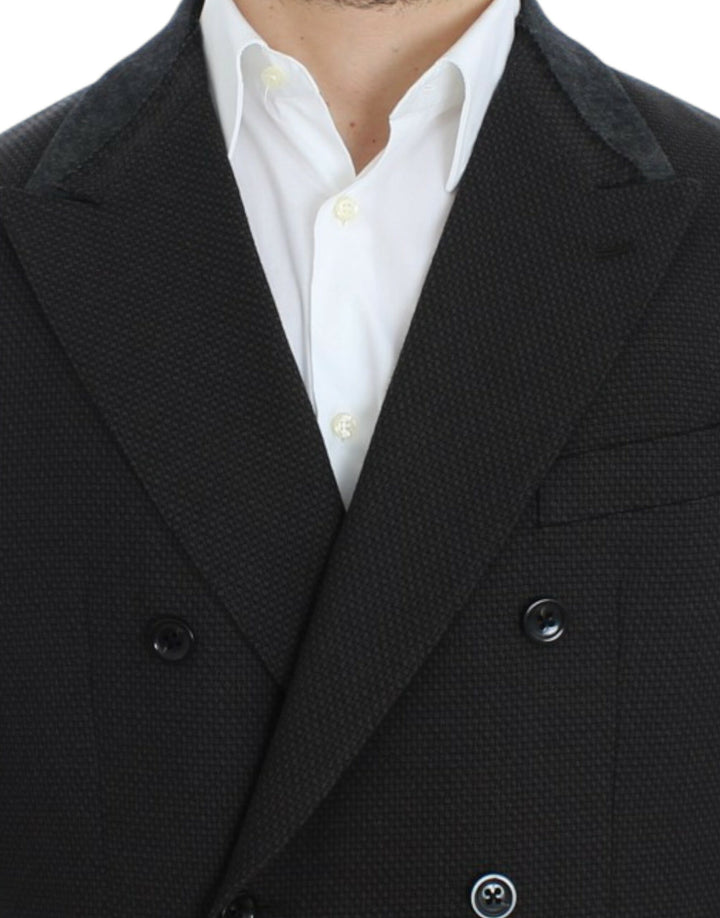Brauner schmal geschnittener Wollblazer