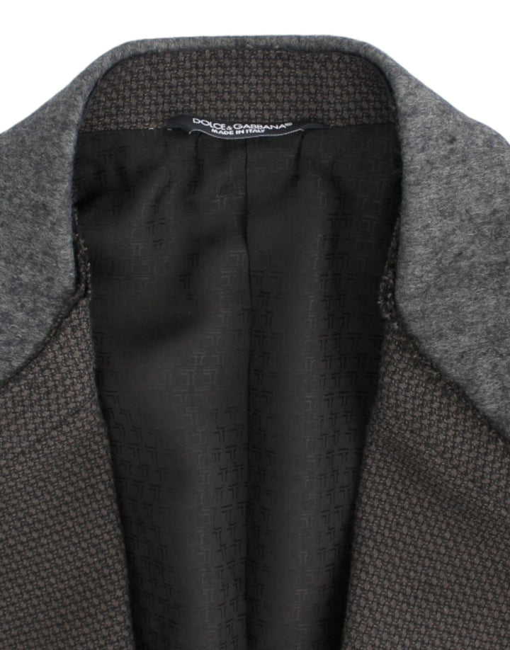 Brauner schmal geschnittener Wollblazer