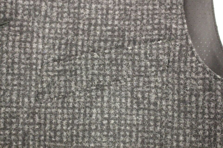 Elegant grey wool blend dress vest