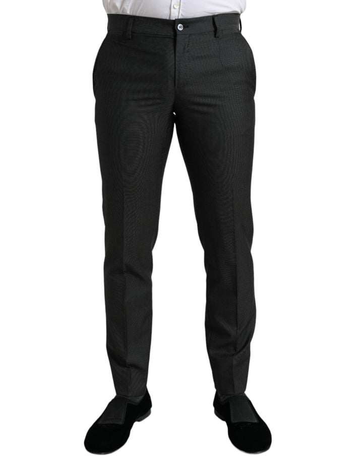 Dunkelgraue schmale formelle Stretch-Hose