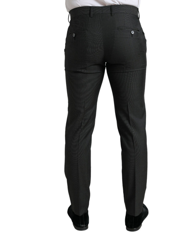 Dunkelgraue schmale formelle Stretch-Hose
