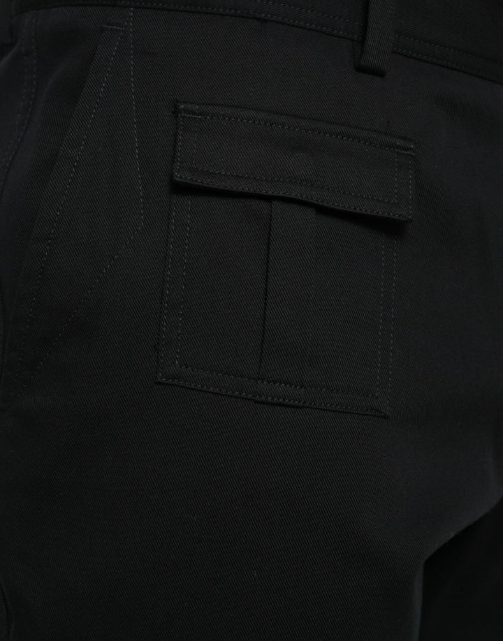 Schwarze graue Slim Denim Jeans aus Baumwolle