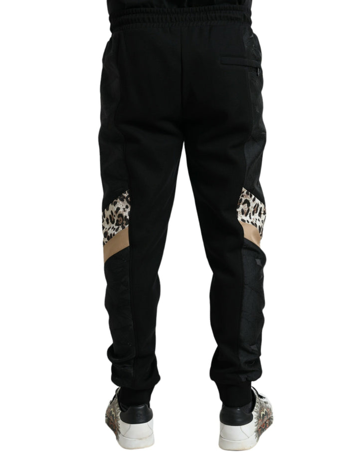 Schwarze Cotton Slim Stretch-Jogger-Hose