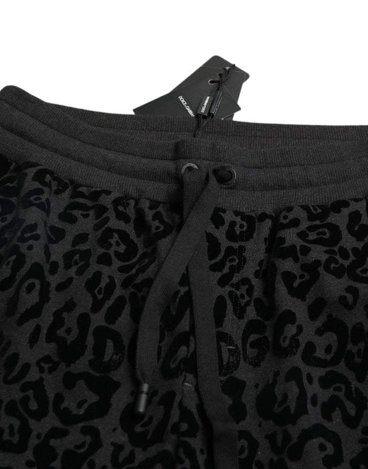 Elegant leopard joggers for men
