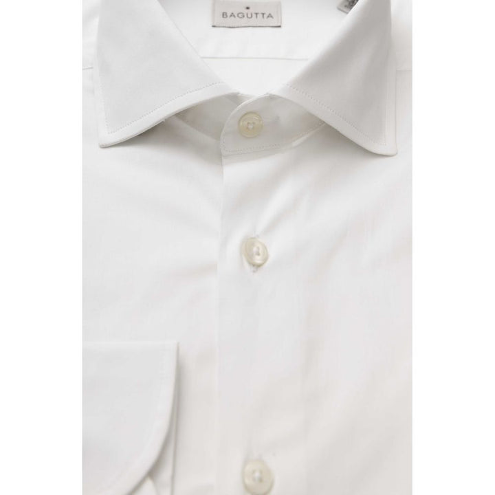 White cotton shirt for men