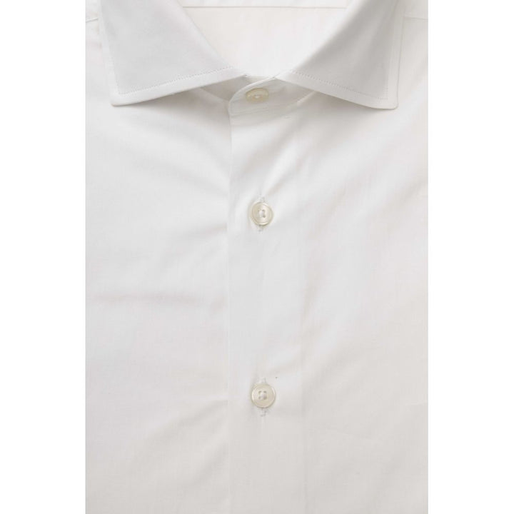 White cotton shirt for men