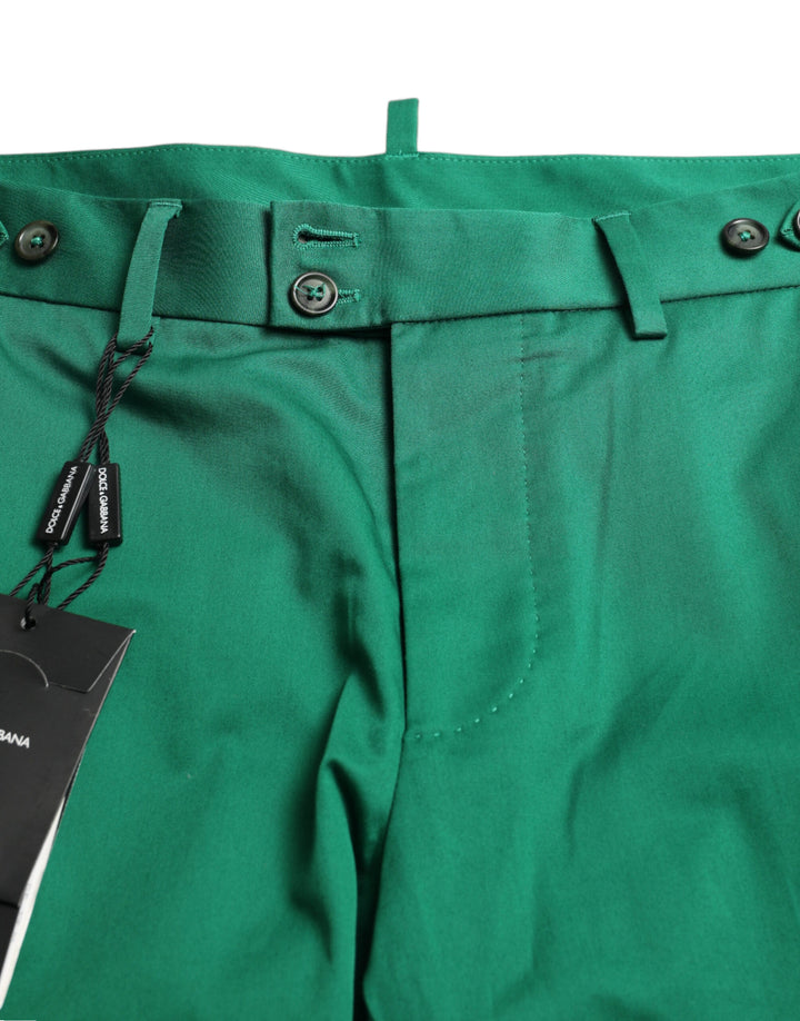 Deep Green Cotton Stretch Herren Bermuda Shorts