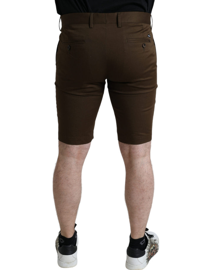 Braun Baumwolle Stretch Männer Bermuda Shorts