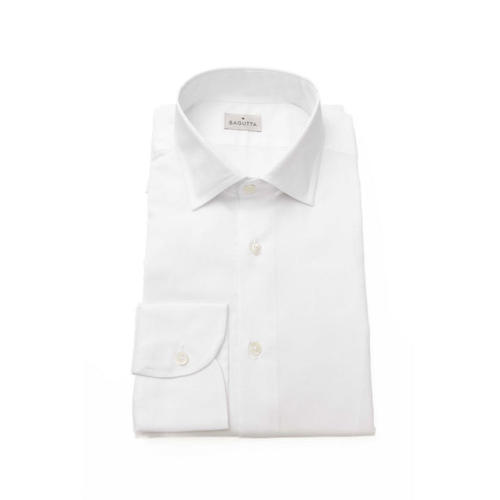 White cotton shirt for men