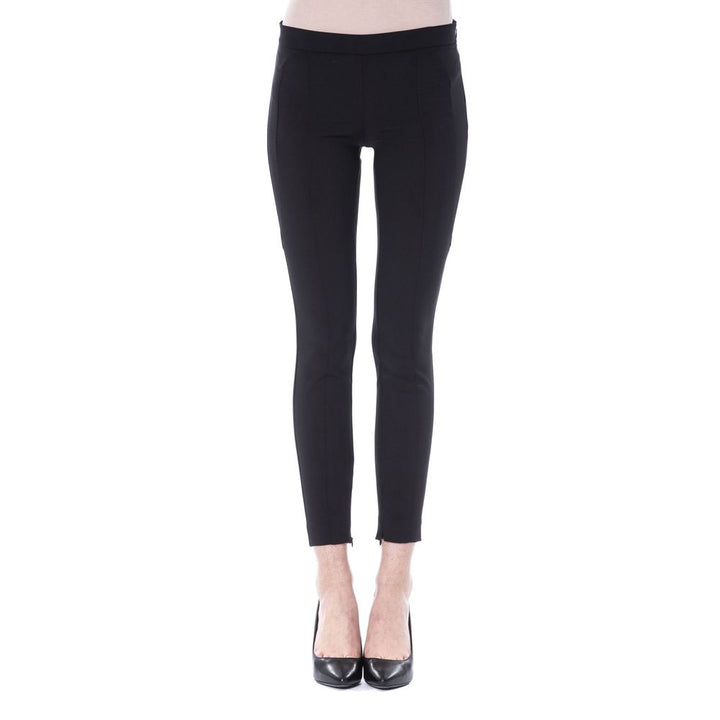 Schwarze Skinny-Hose aus Polyester für Damen