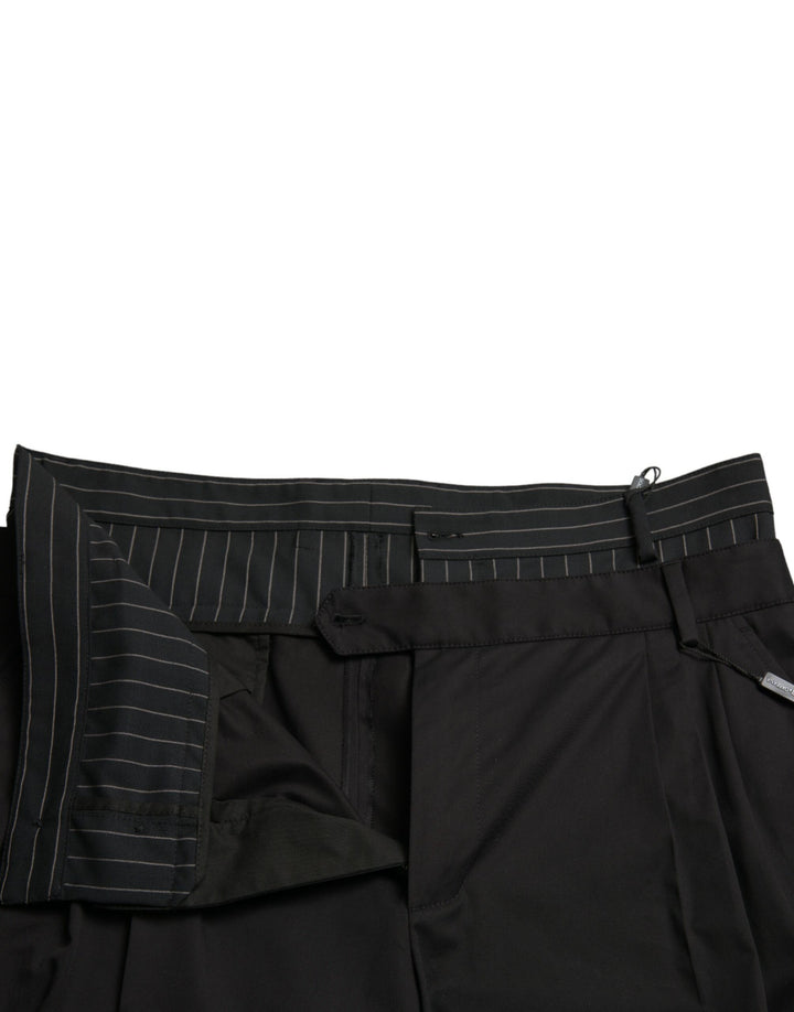 Schwarze Cargo-Bermuda-Shorts aus Baumwoll-Stretch