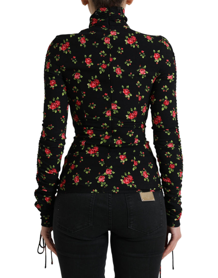 Elegant floral silk blend top