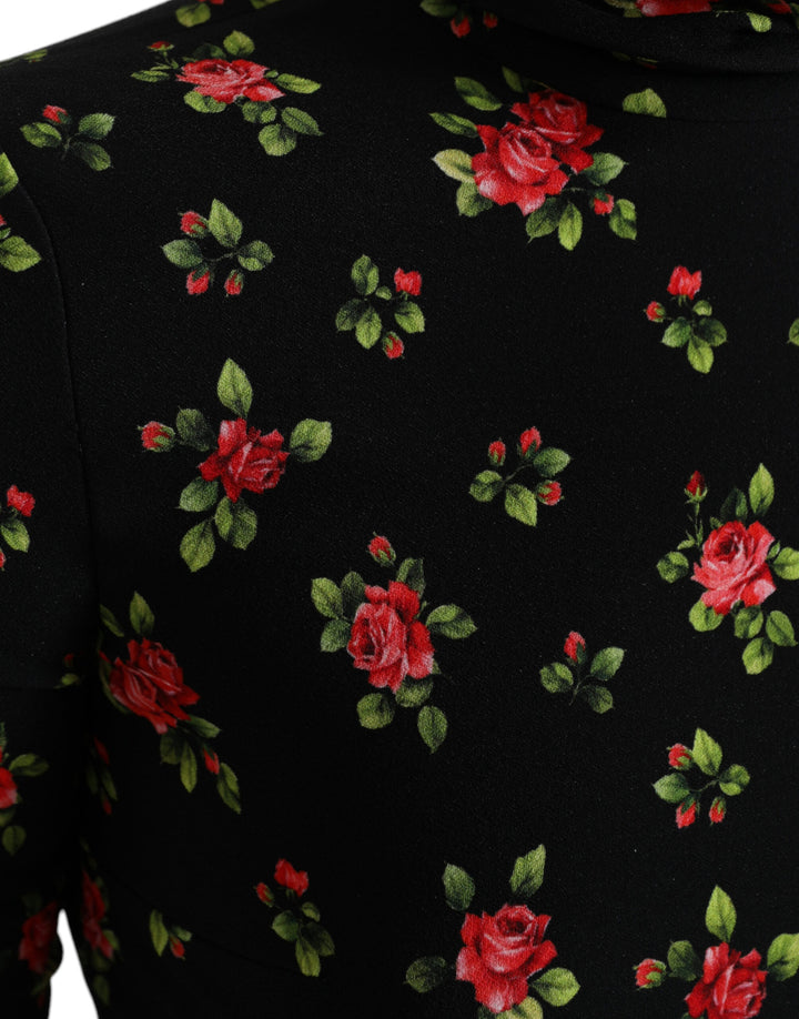 Elegant floral silk blend top
