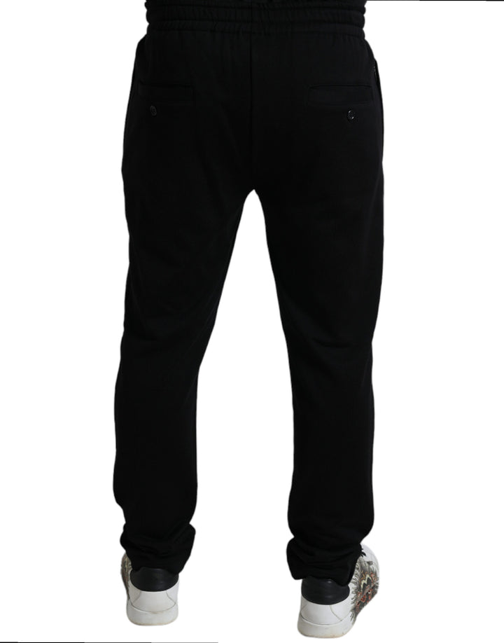 Schwarze DG Logo Skinny Jogger-Sweatpants Hose