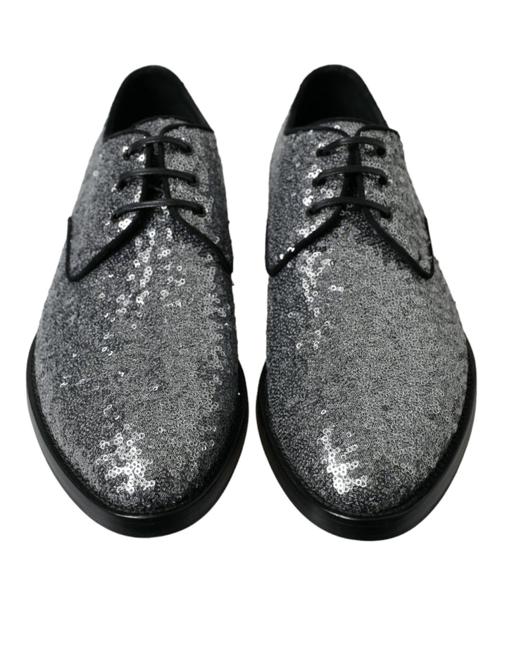 Exquisite sequin derby shoes