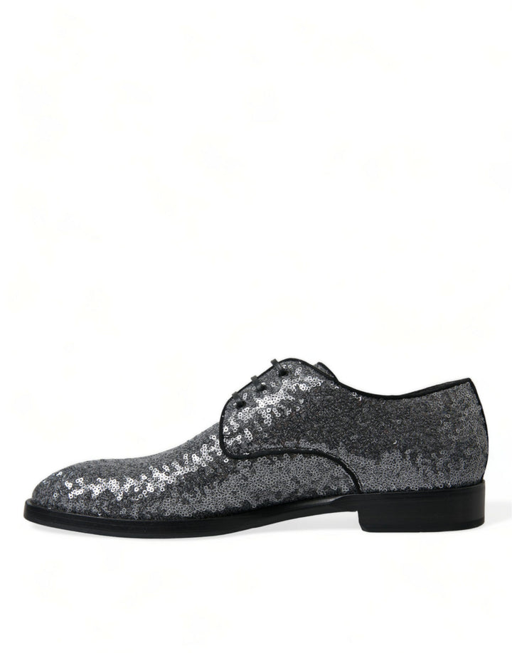 Exquisite sequin derby shoes