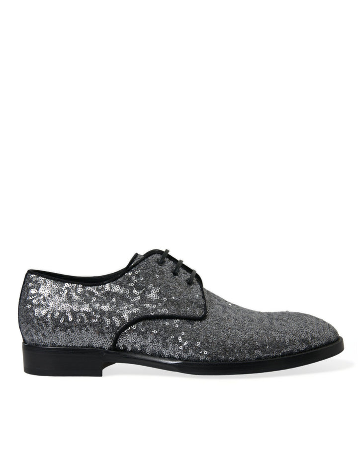 Exquisite sequin derby shoes