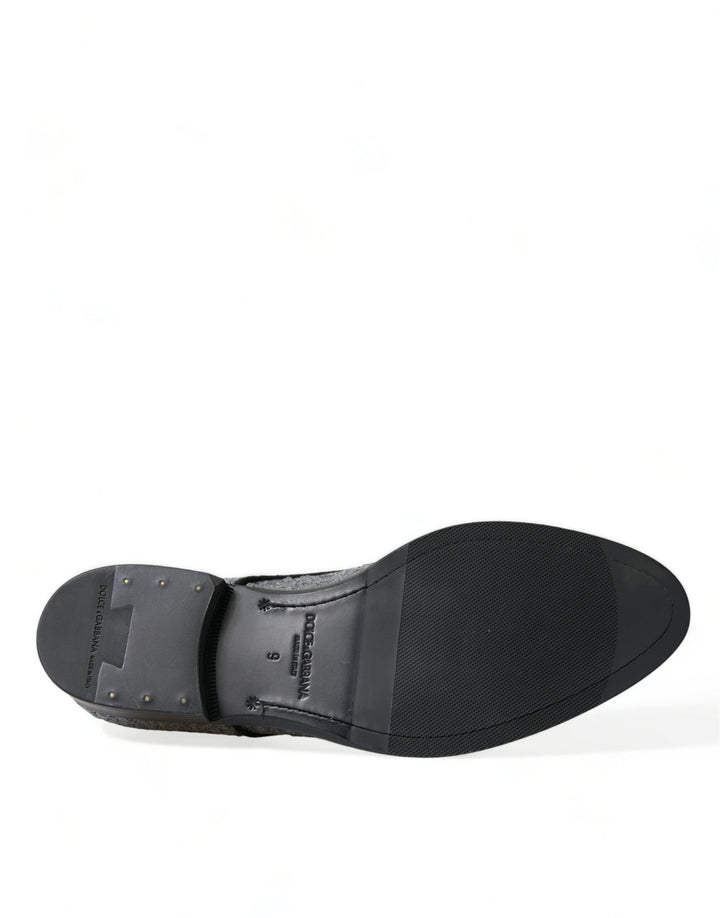 Exquisite sequin derby shoes
