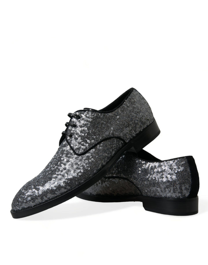 Exquisite sequin derby shoes