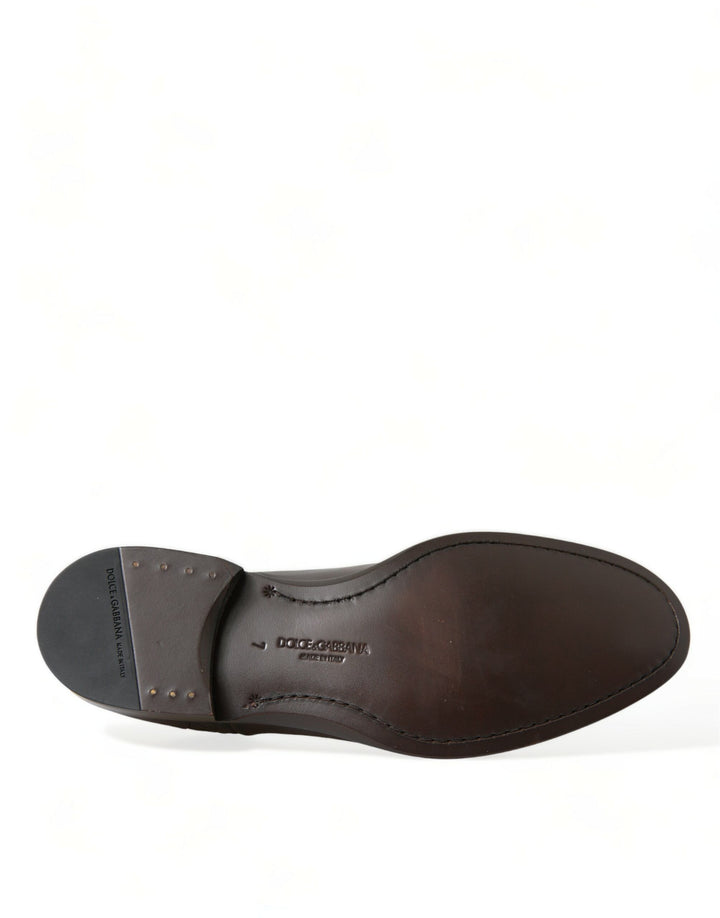 Braune Exotische Leder Schnürschuhe Oxford Dress Schuhe