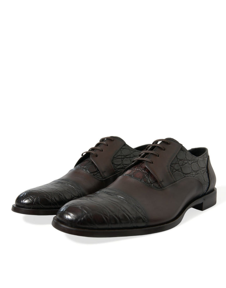 Braunes Exotisches Leder Formelle Herren Anzugschuhe