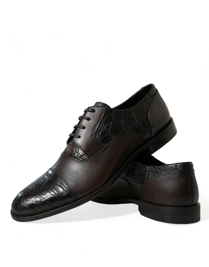Braunes Exotisches Leder Formelle Herren Anzugschuhe