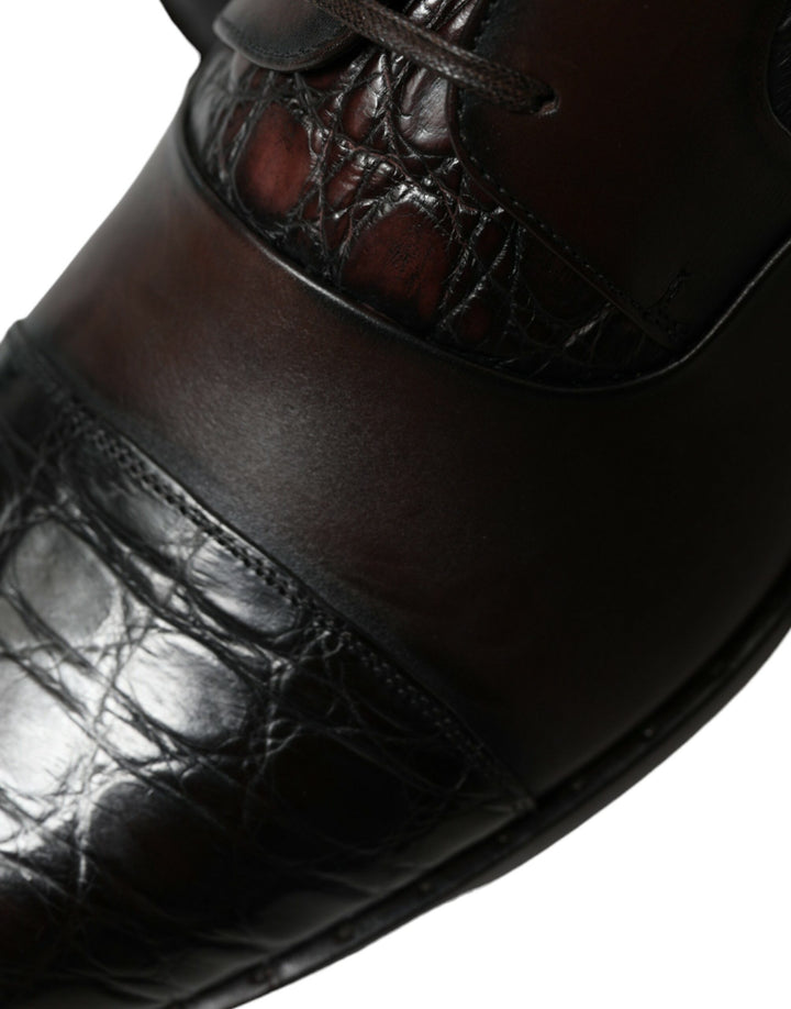 Braunes Exotisches Leder Formelle Herren Anzugschuhe