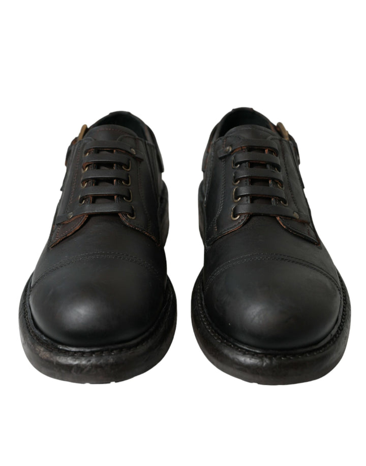 Braun Leder Lace Up Derby Männer Kleid Schuhe