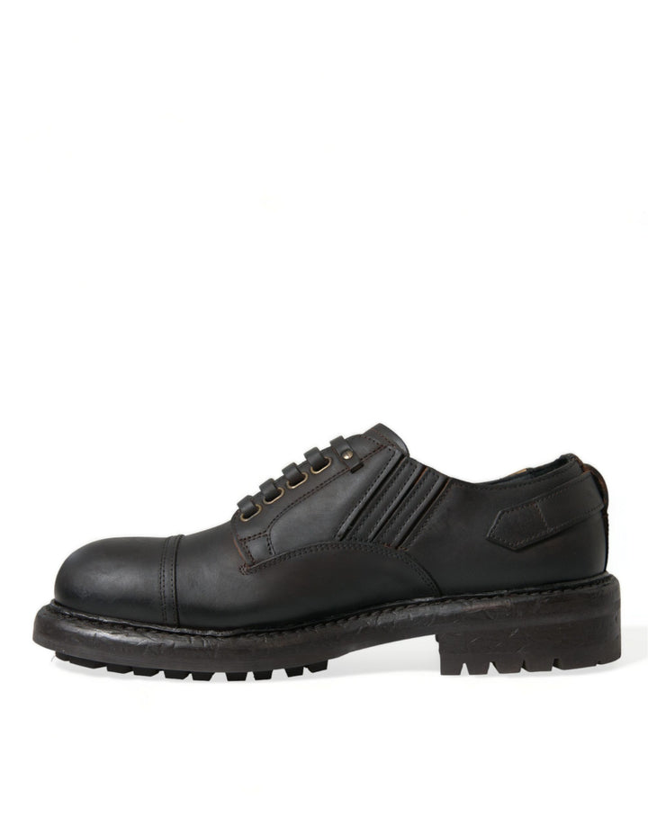 Braun Leder Lace Up Derby Männer Kleid Schuhe