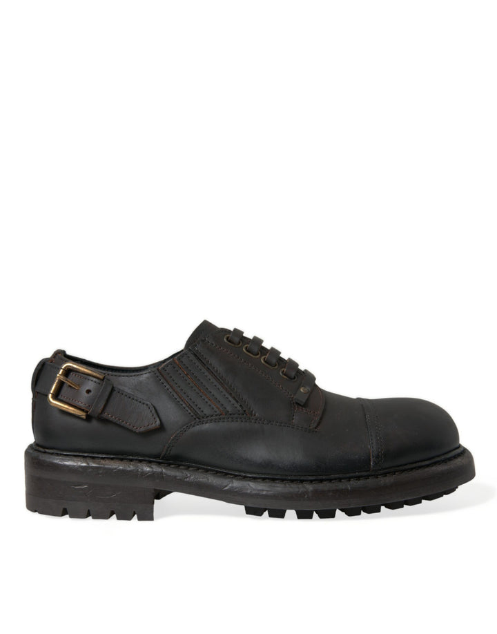 Braun Leder Lace Up Derby Männer Kleid Schuhe