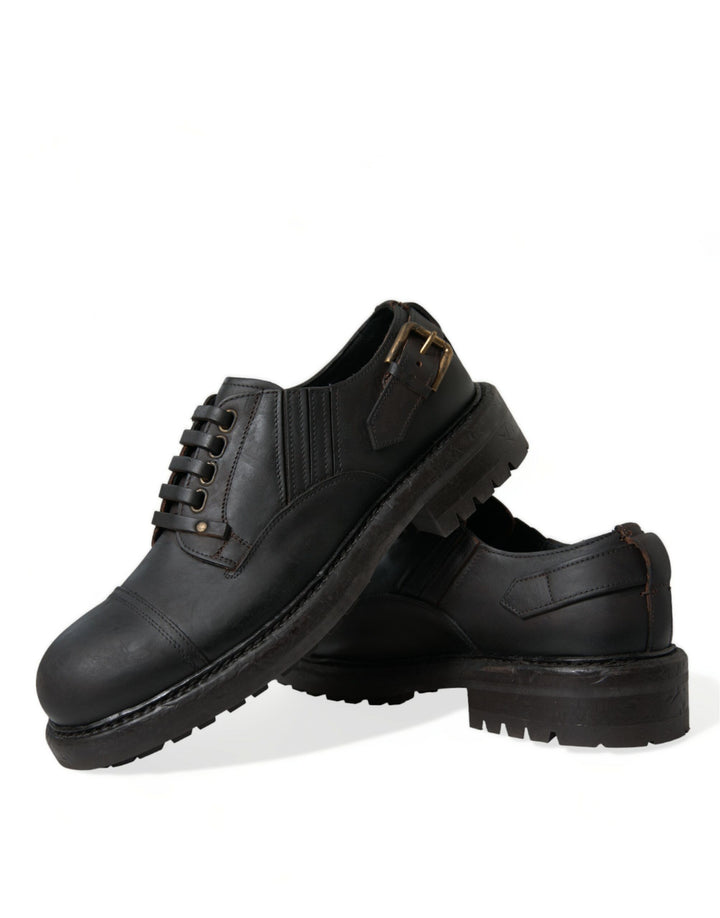 Braun Leder Lace Up Derby Männer Kleid Schuhe