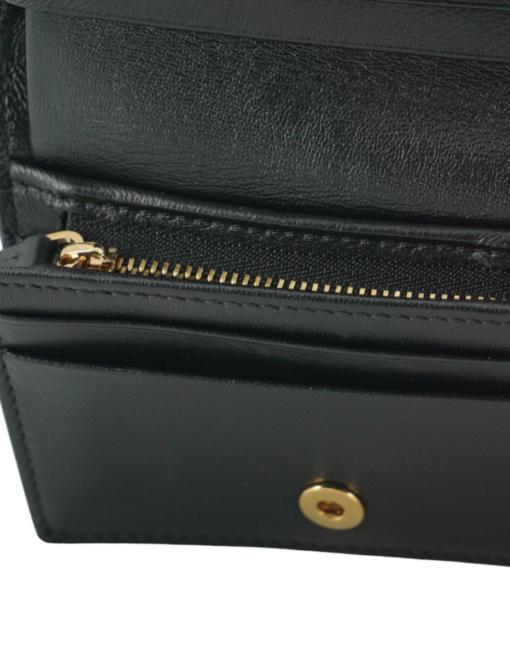 Elegantes kompaktes Portemonnaie aus Leder in Braun