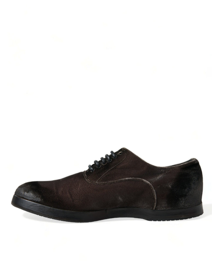 Brauner Samt Männer Lace Up Oxford Kleid Schuhe