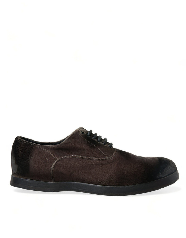 Brauner Samt Männer Lace Up Oxford Kleid Schuhe