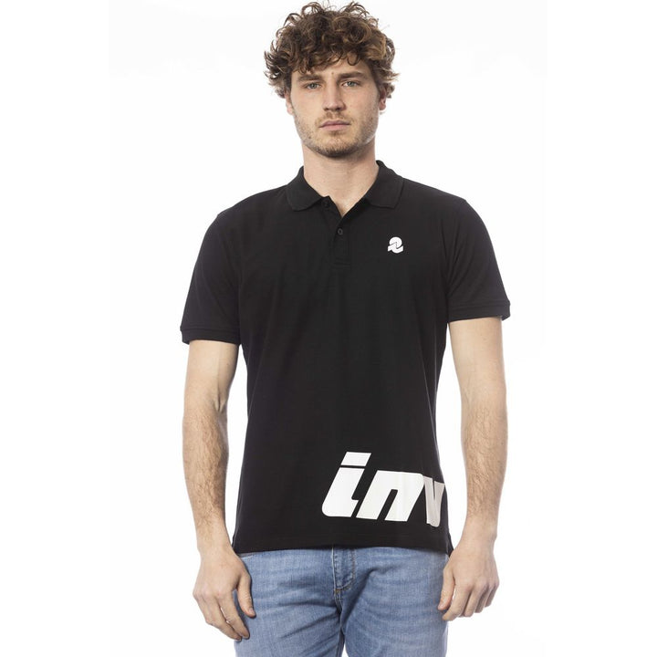 Schwarzes Baumwoll-Poloshirt für Männer
