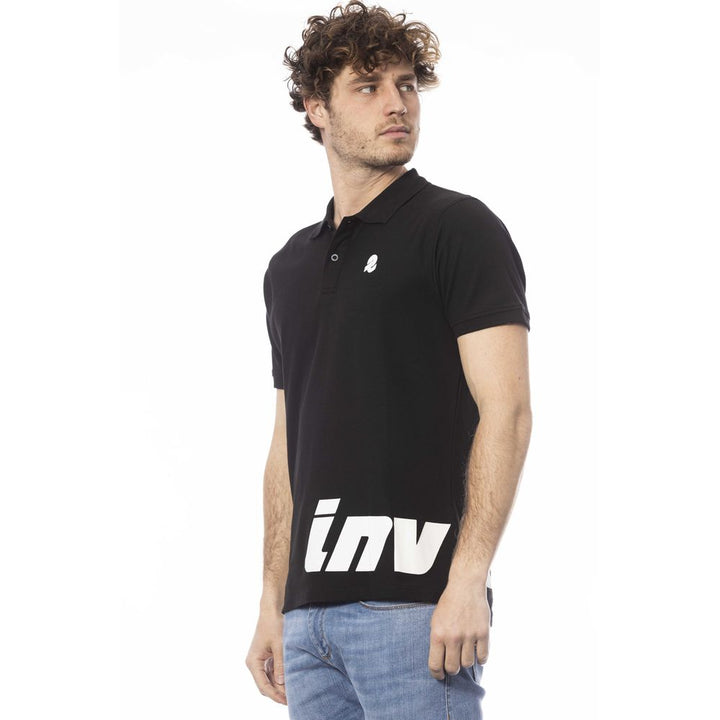 Schwarzes Baumwoll-Poloshirt für Männer