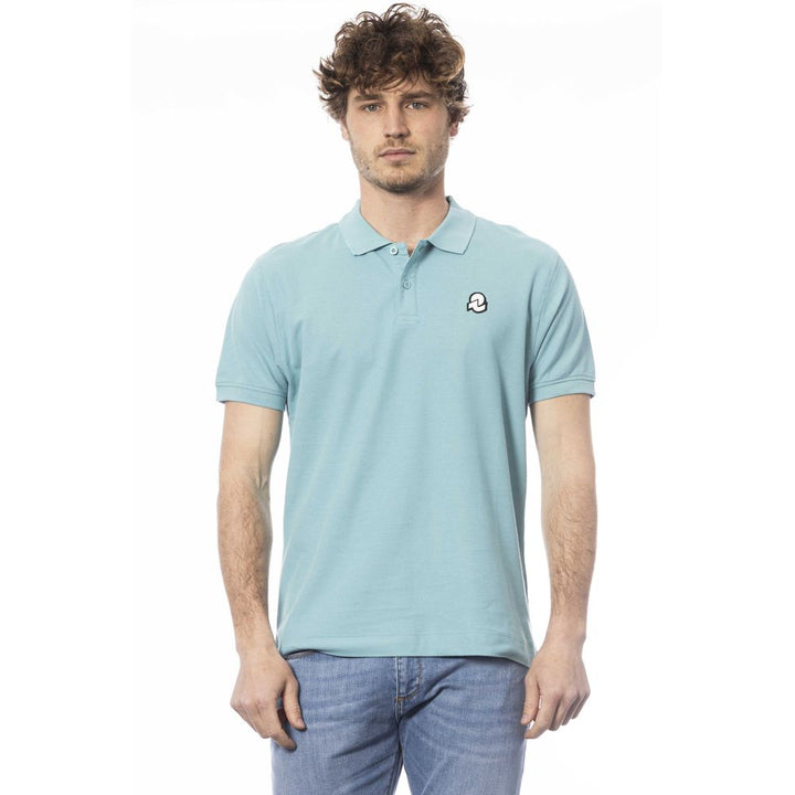 Hellblaues Baumwoll-Poloshirt für Männer