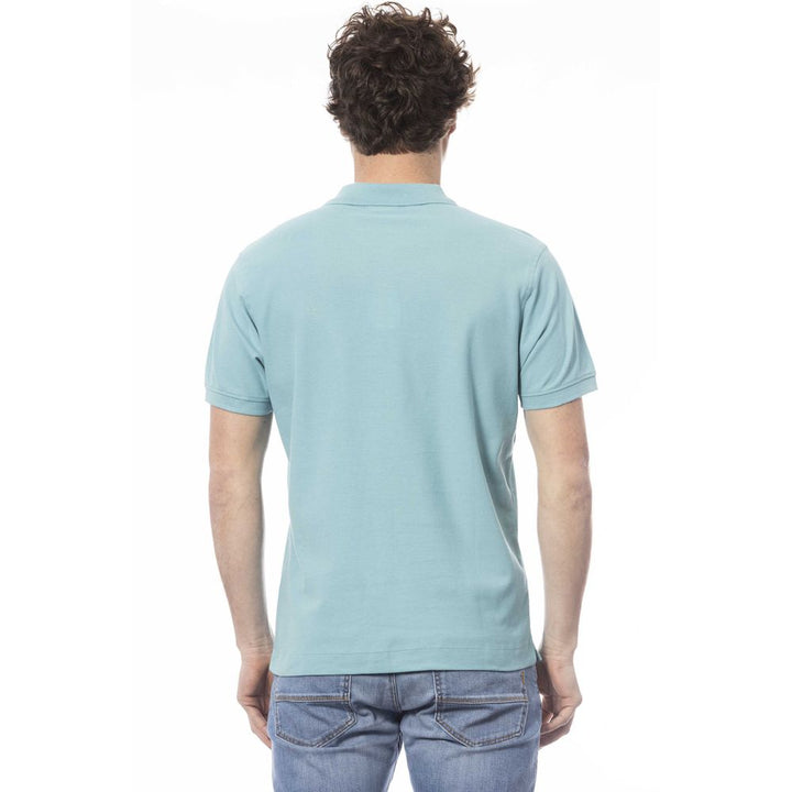 Hellblaues Baumwoll-Poloshirt für Männer