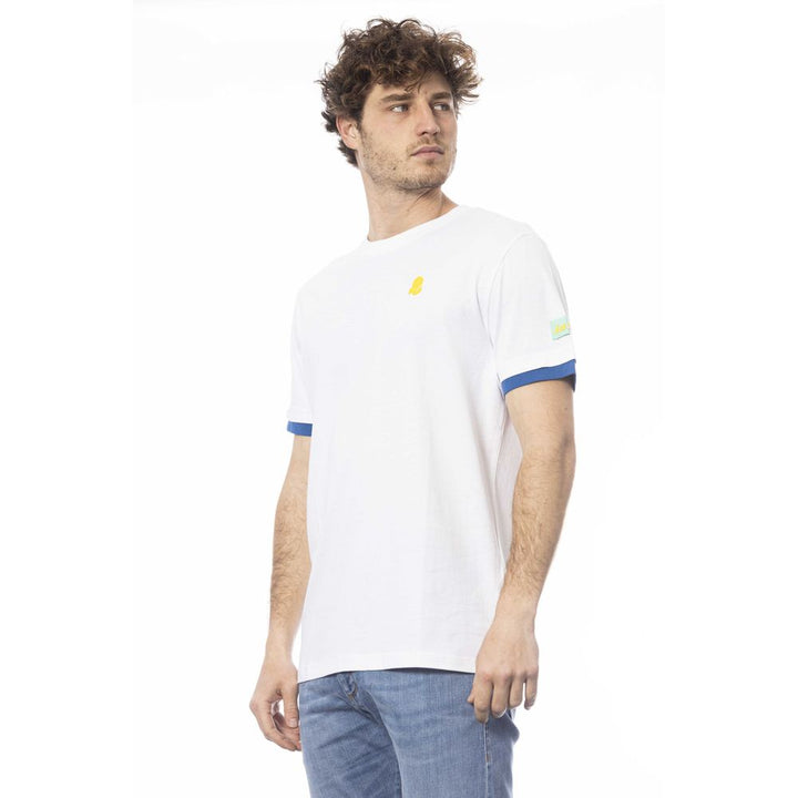 Weißes Baumwolle Männer T-Shirt